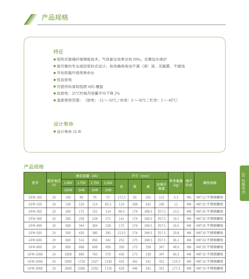 乐鱼蓄电池2V系列(图3)